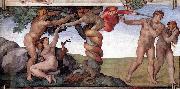 Michelangelo Buonarroti The Fall and Expulsion from Garden of Eden oil painting picture wholesale